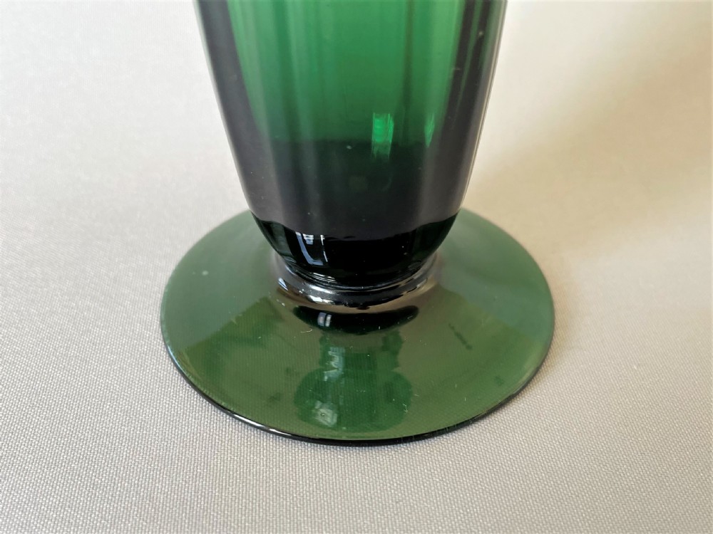 An unusual Victorian Bristol Green jelly glass View IV