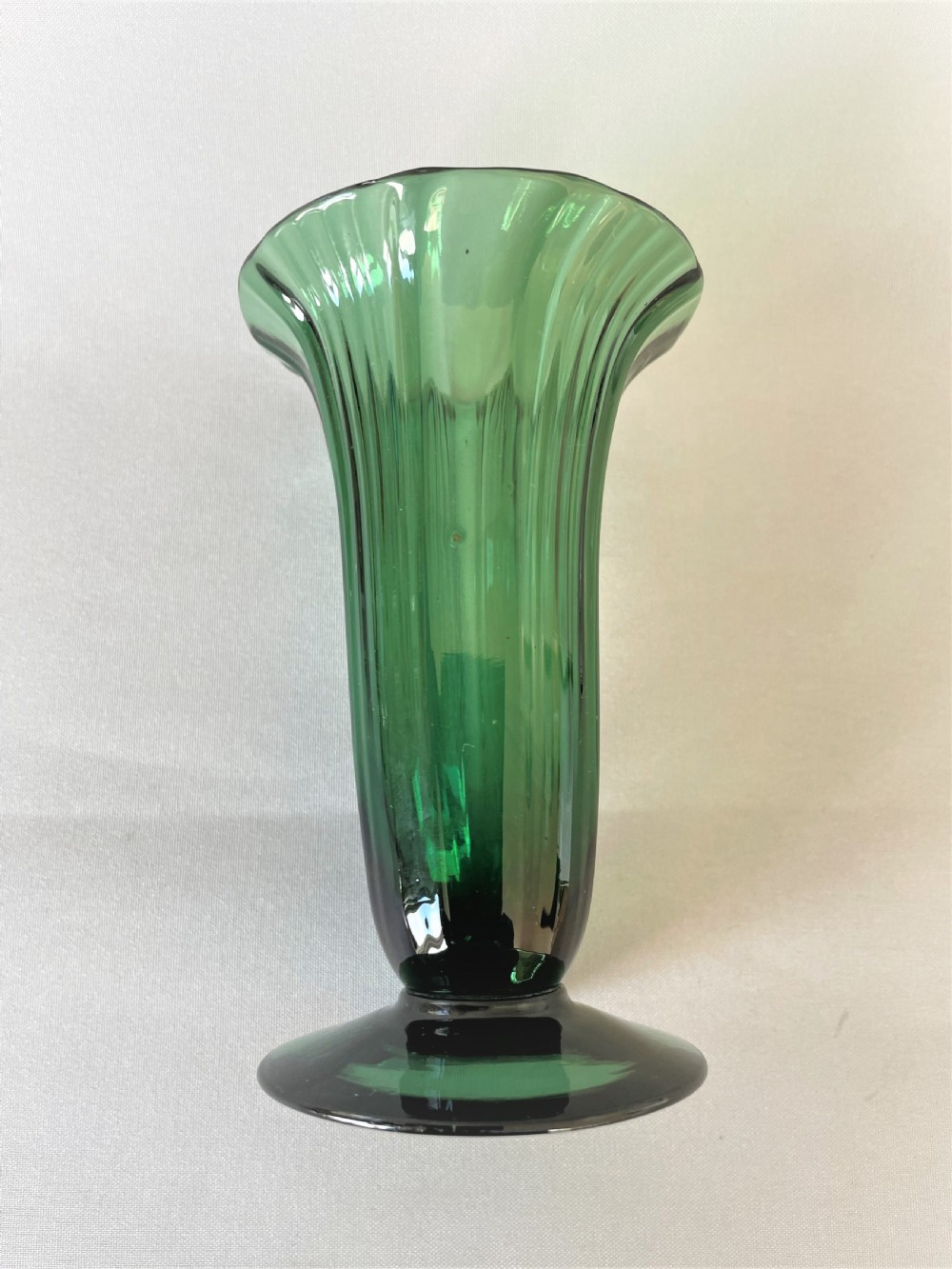 An unusual Victorian Bristol Green jelly glass View VI