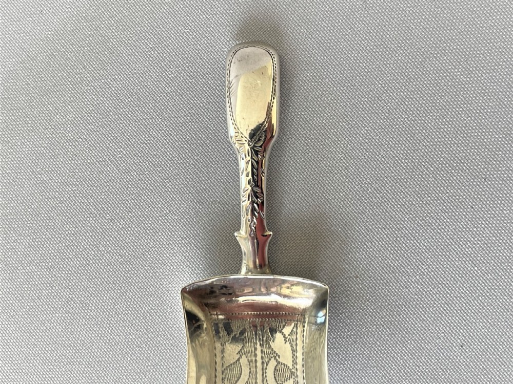 A gorgeous Georgian silver caddy spoon View III