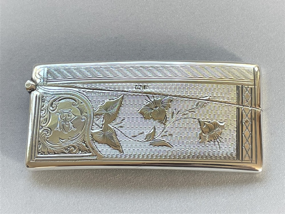 A stunning Edwardian silver card case