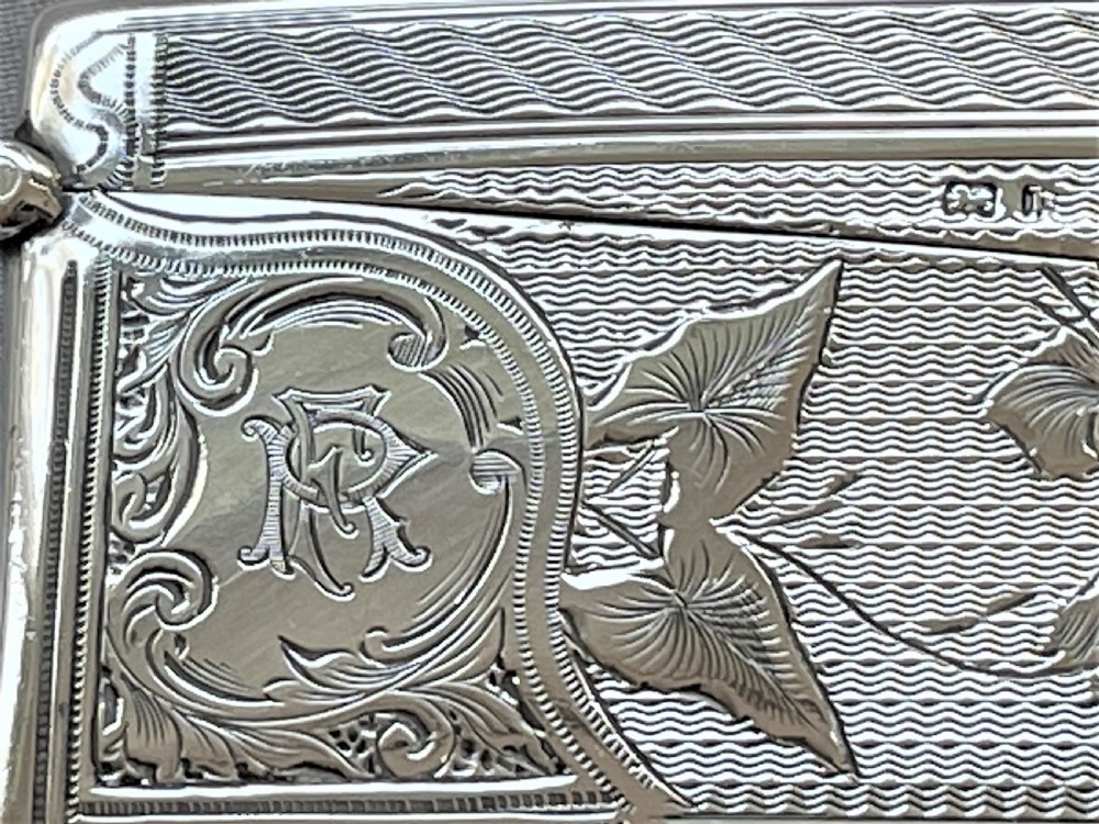 A stunning Edwardian silver card case View II
