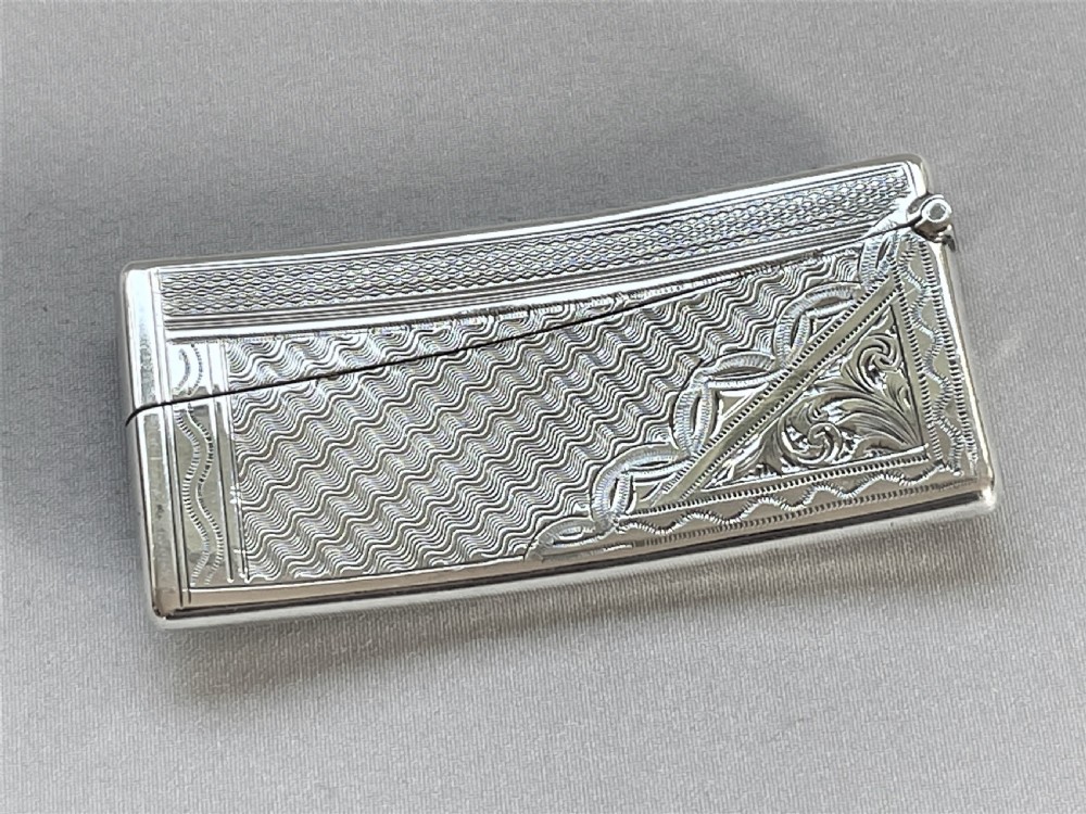 A stunning Edwardian silver card case View III
