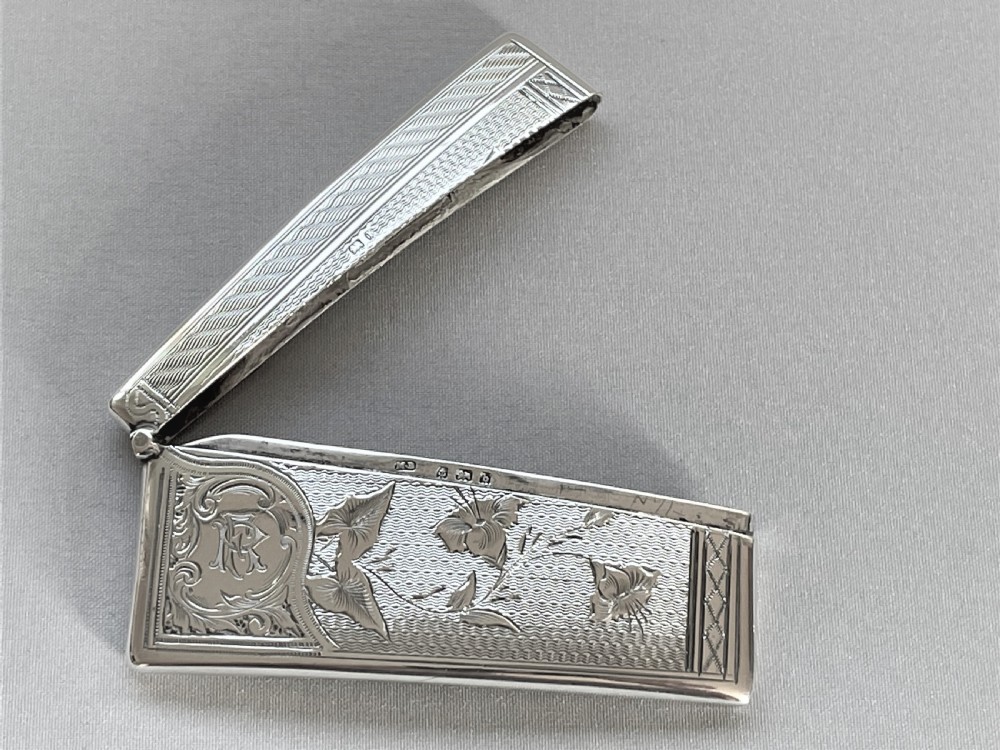 A stunning Edwardian silver card case View IV