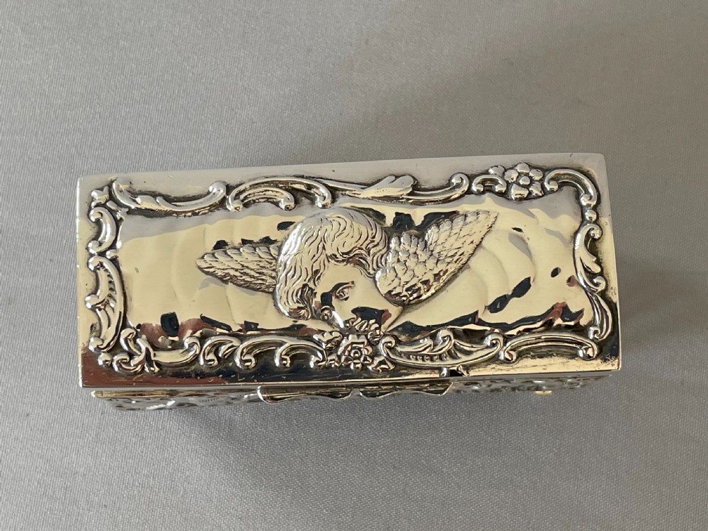 A fabulous Edwardian silver ring box View IV