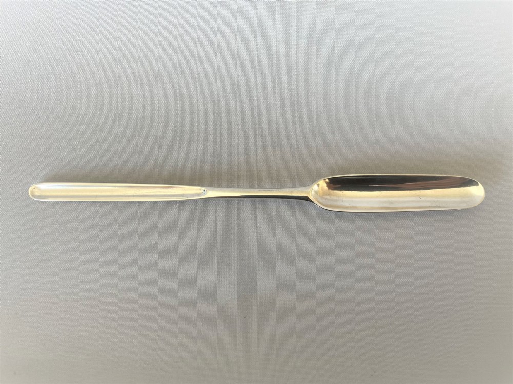 An Extremely Rare Queen Anne Silver Marrow Scoop