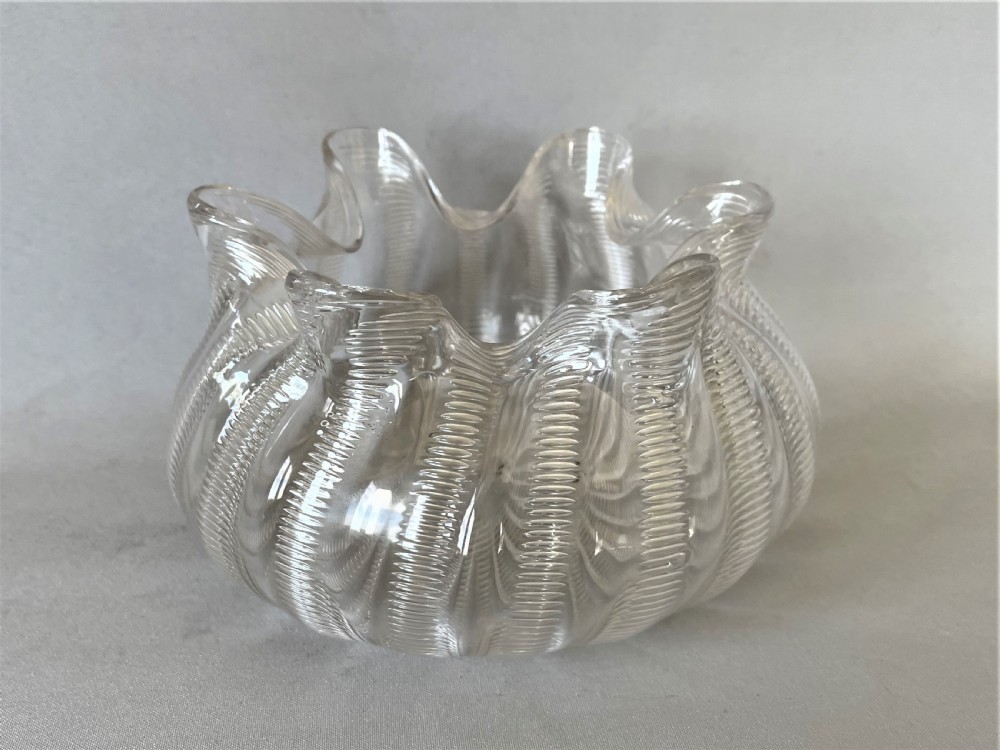 A late Victorian wrythen design rose bowl