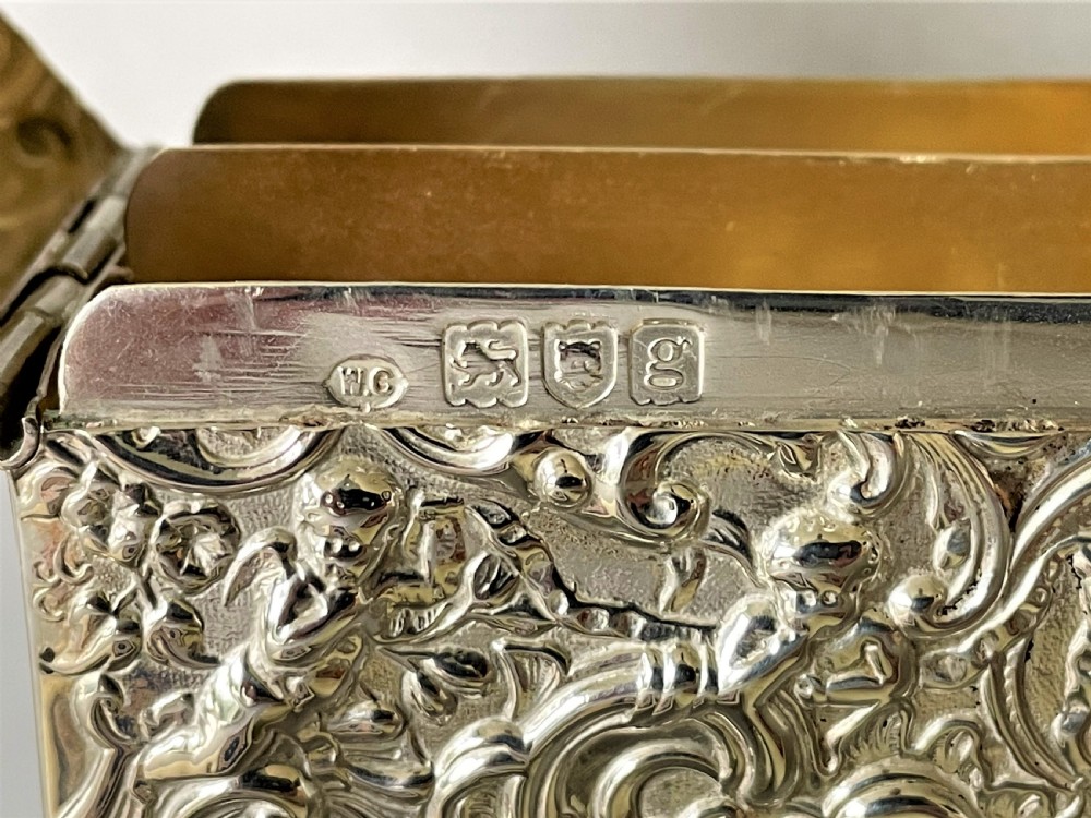 A Stunning Edwardian William Comyns Silver Double Playing Card Box View VII