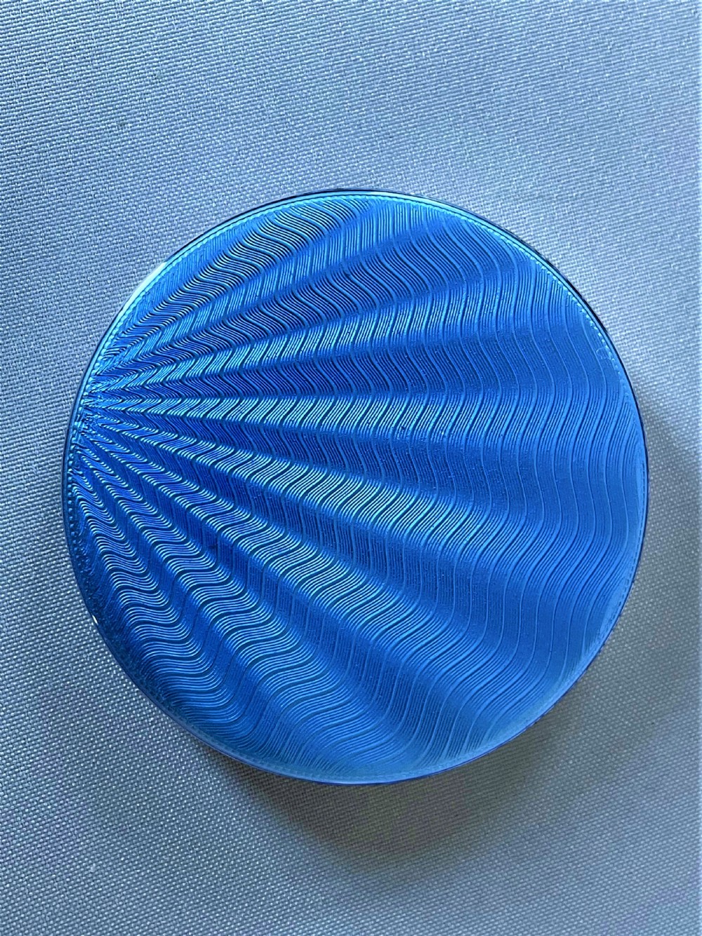 A gorgeous silver & guilloche enamel lidded trinket pot View VI