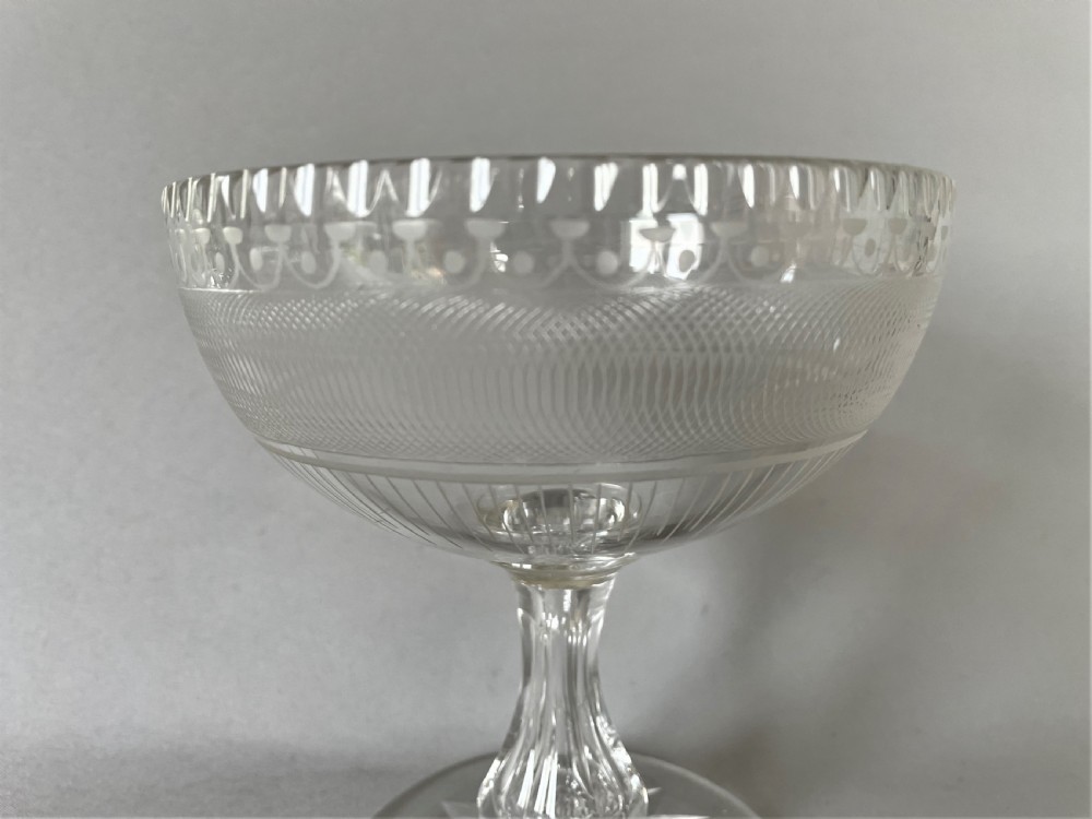 A charming Victorian etched glass sweetmeat bowl View IV