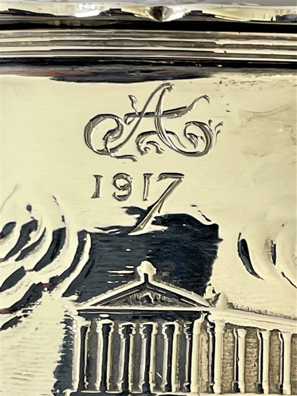 A gorgeous Edwardian silver tea caddy View IV