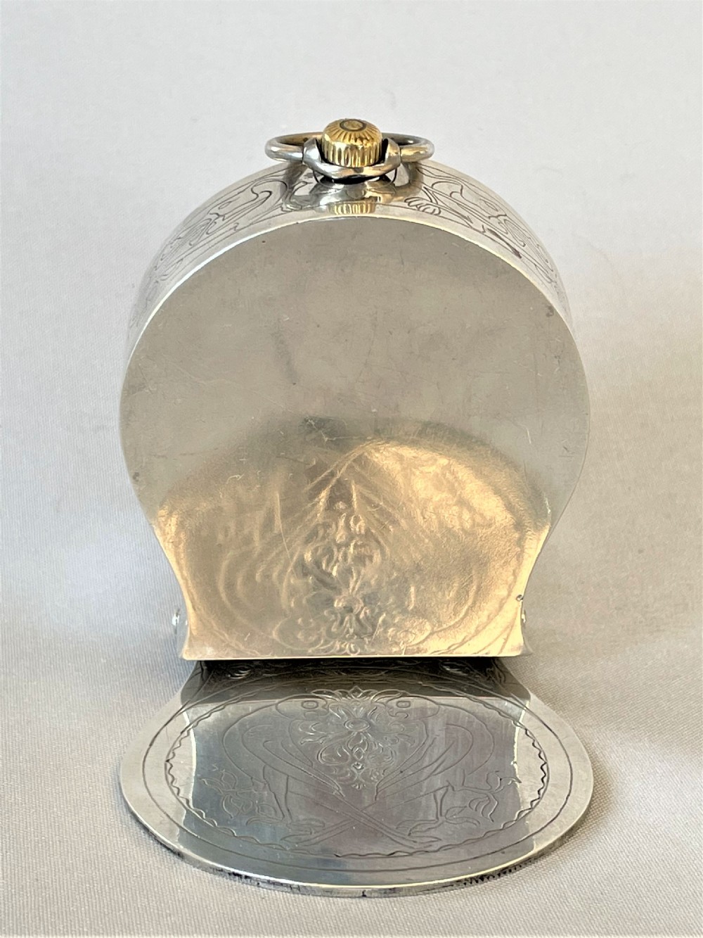 A superb Victorian silver travelling watch case/clock View II