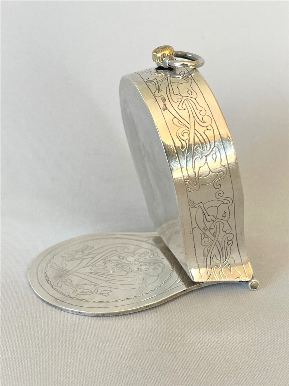 A superb Victorian silver travelling watch case/clock View III