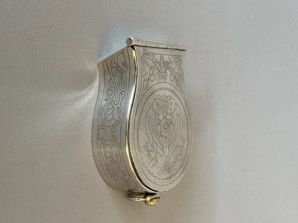 A superb Victorian silver travelling watch case/clock View V