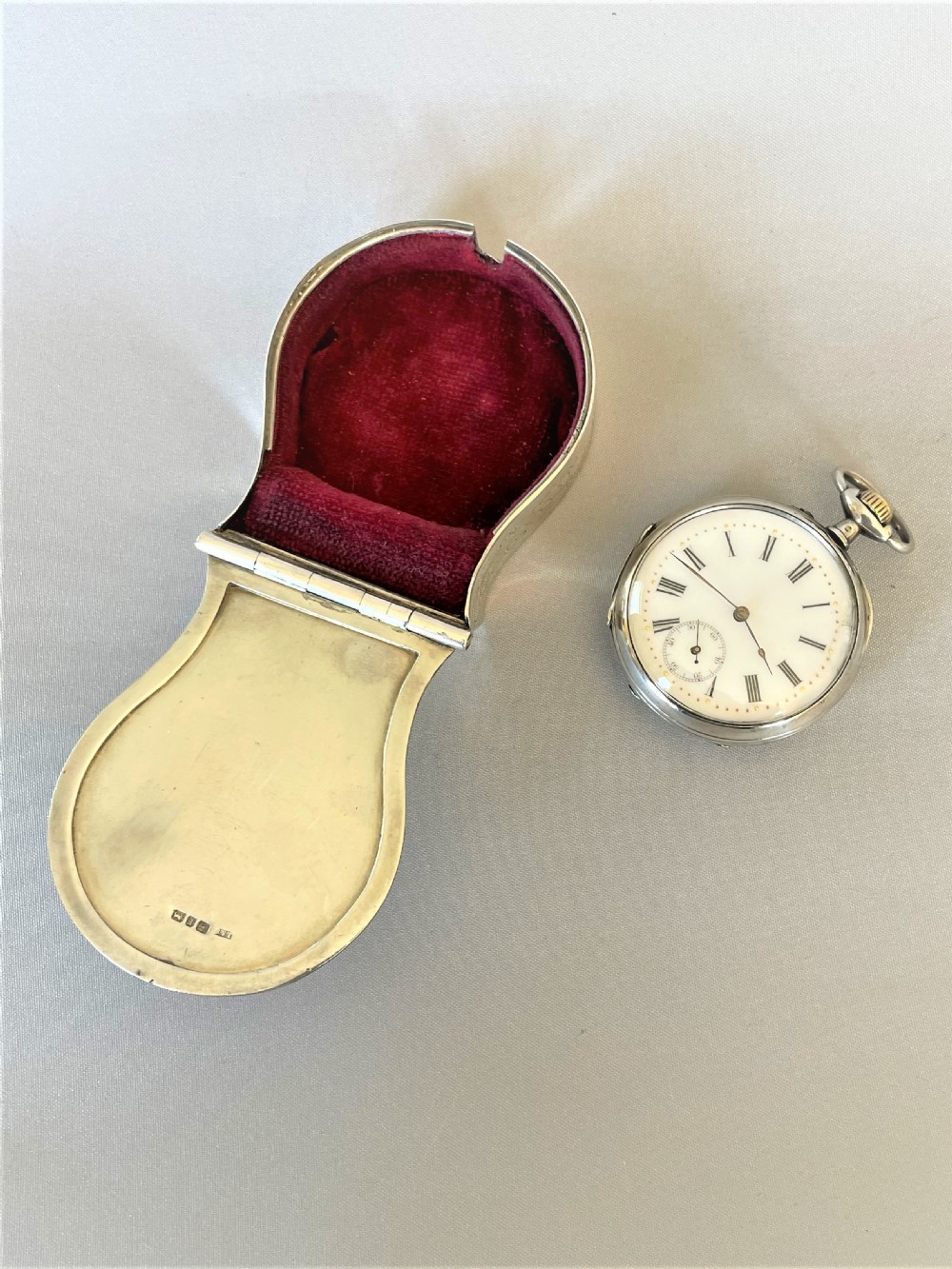 A superb Victorian silver travelling watch case/clock View VII