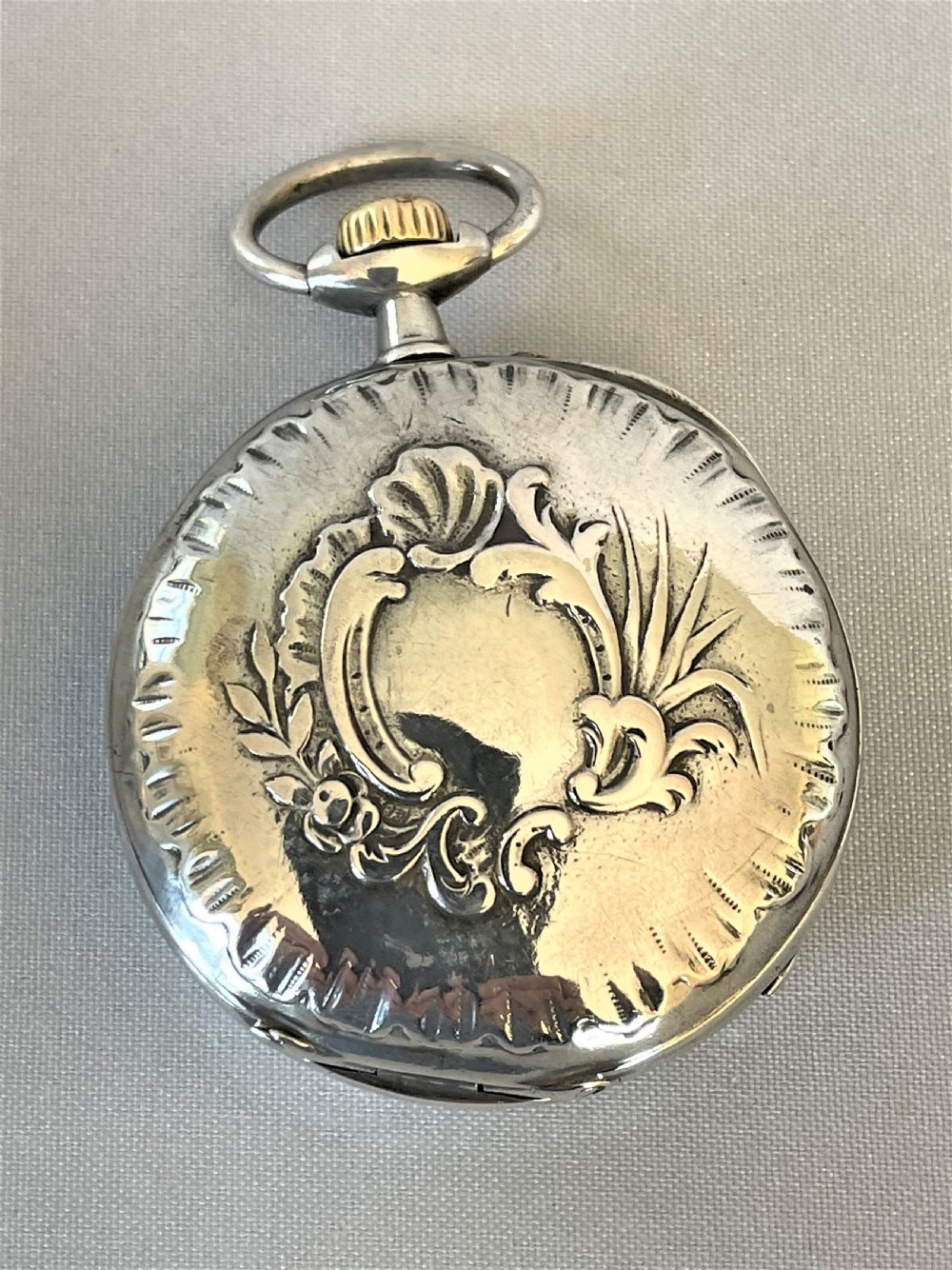 A superb Victorian silver travelling watch case/clock View VIII