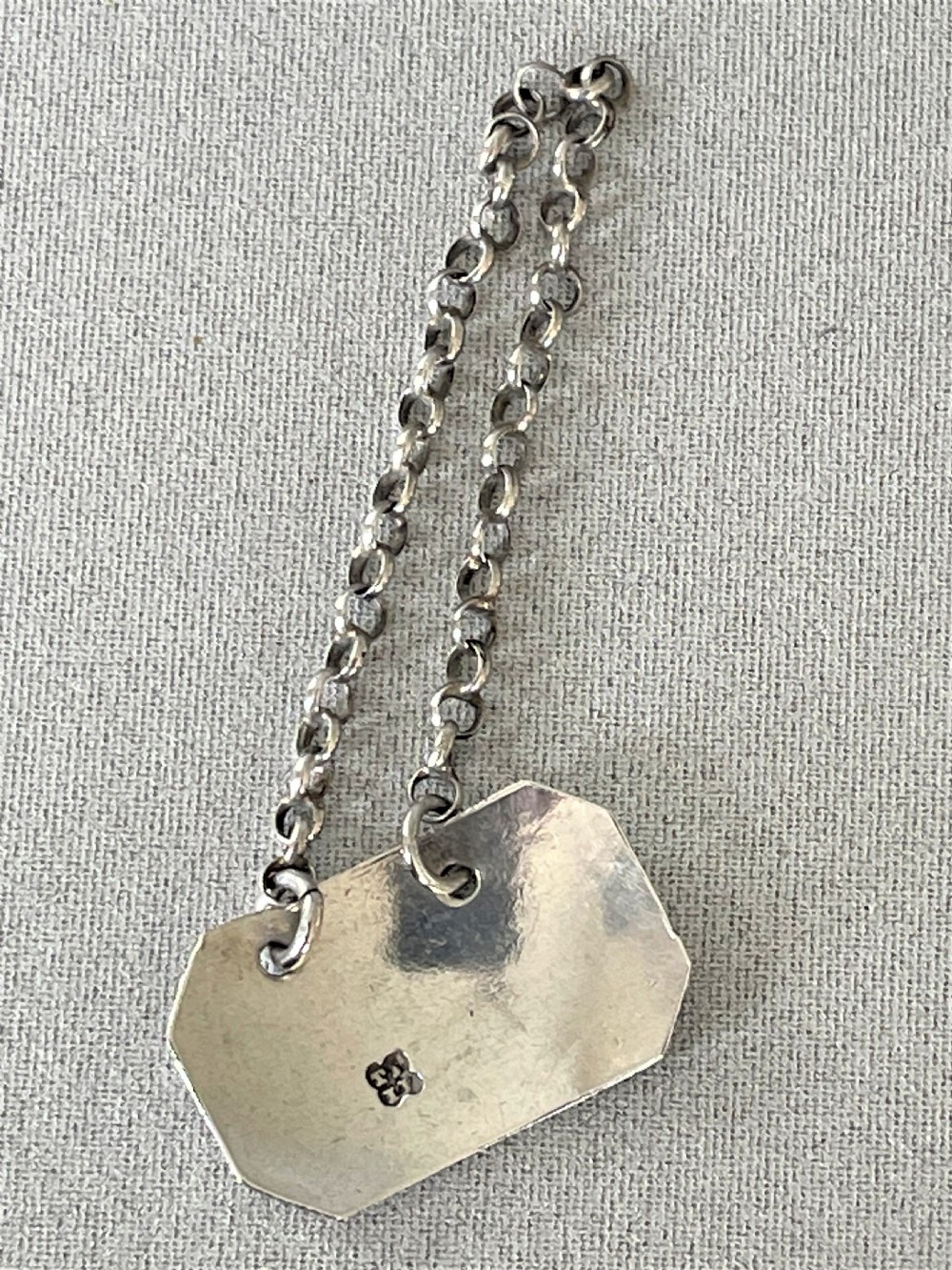 A rare Georgian silver Lemon bottle ticket View IV