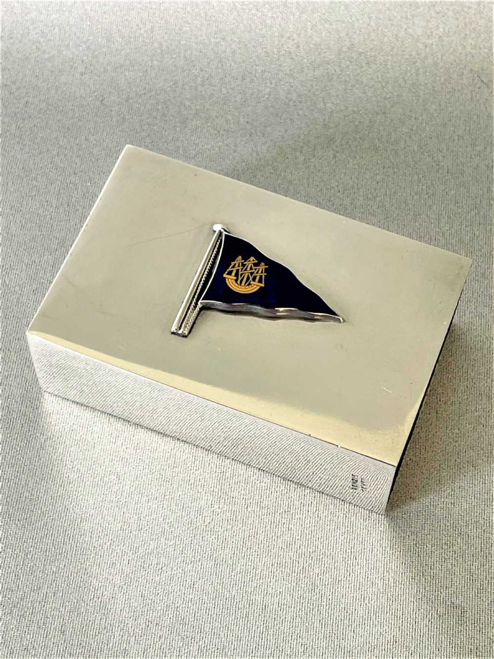 A fine silver & enamel match box case