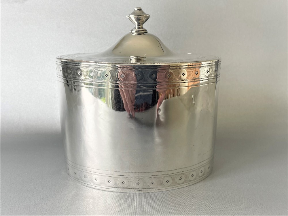 A superb early George III double silver tea caddy View III