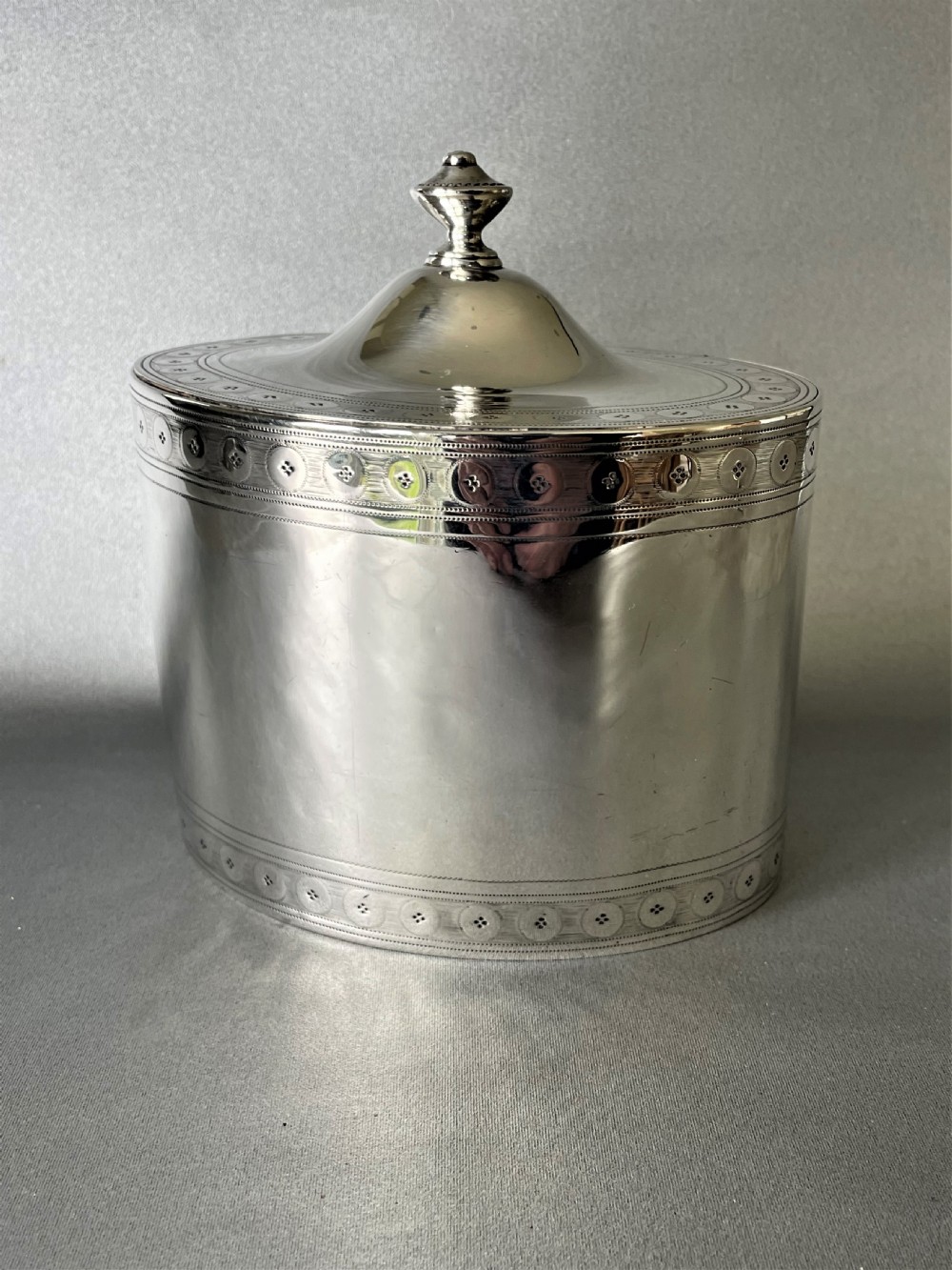 A superb early George III double silver tea caddy