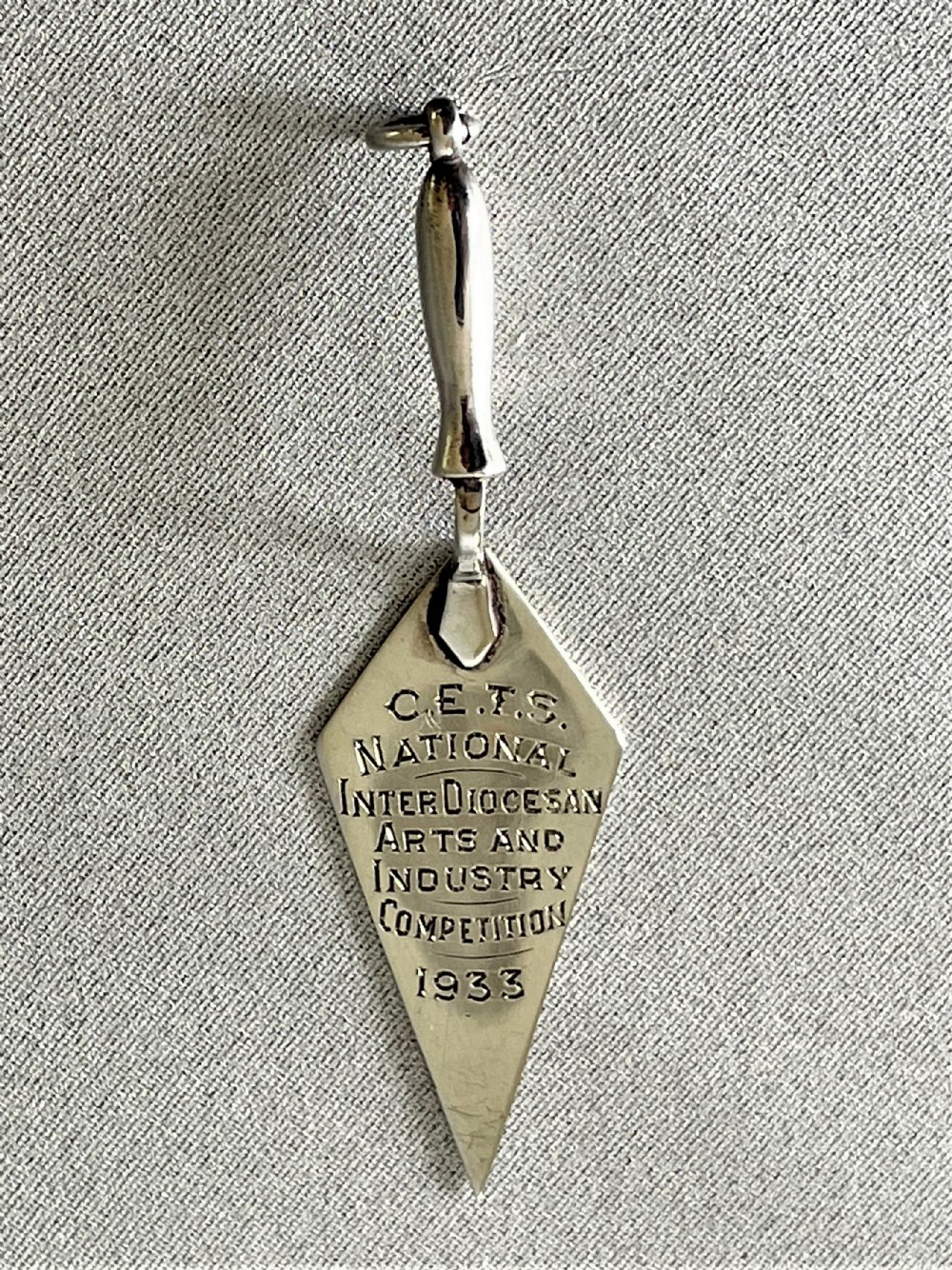 An unusual novelty  presentation trowel silver bookmark