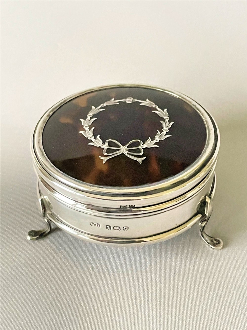 A lovely Silver & Tortoiseshell Trinket Box