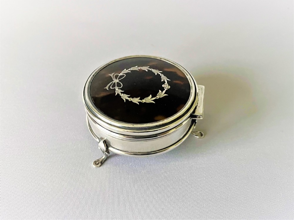 A lovely Silver & Tortoiseshell Trinket Box View II