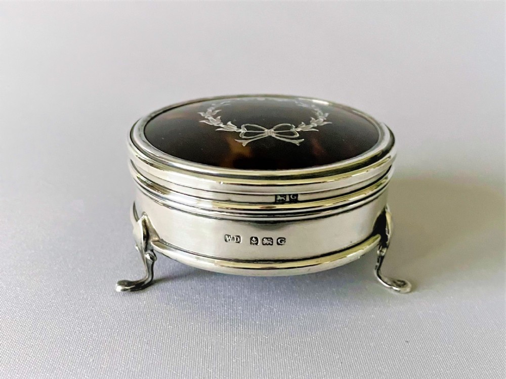A lovely Silver & Tortoiseshell Trinket Box View IV