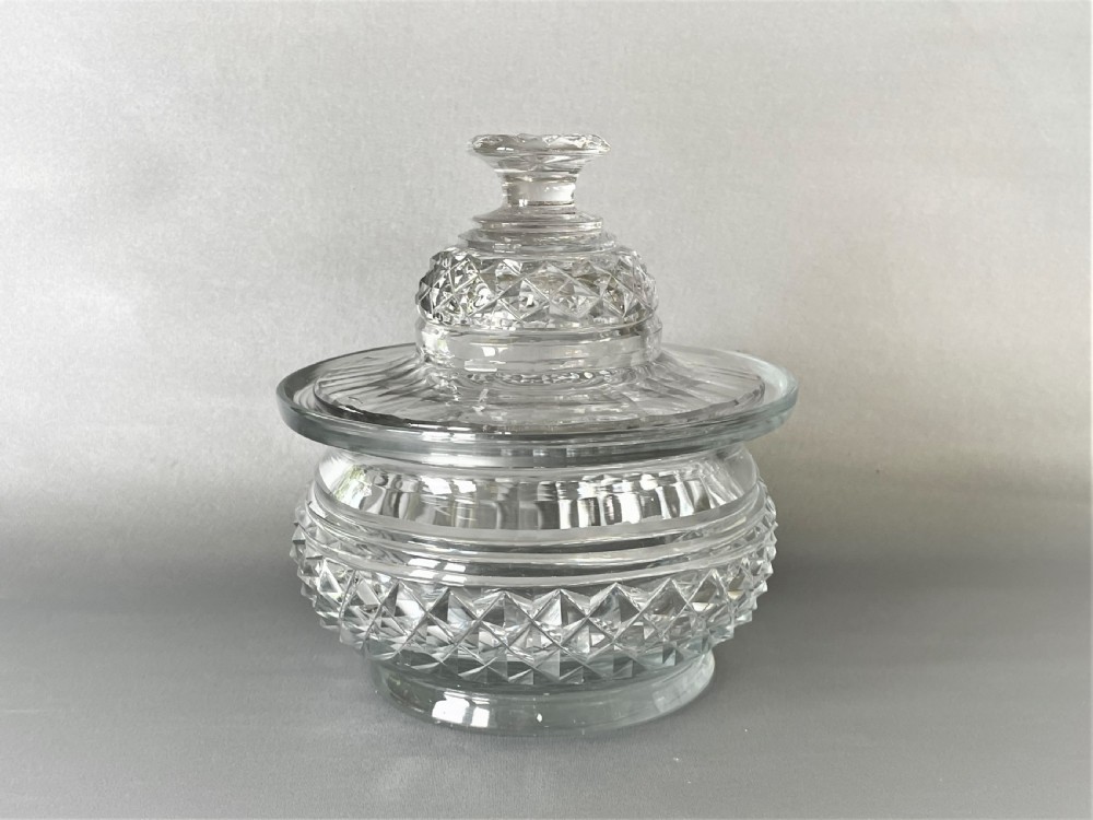 A fabulous Regency period cut glass butter dish View II