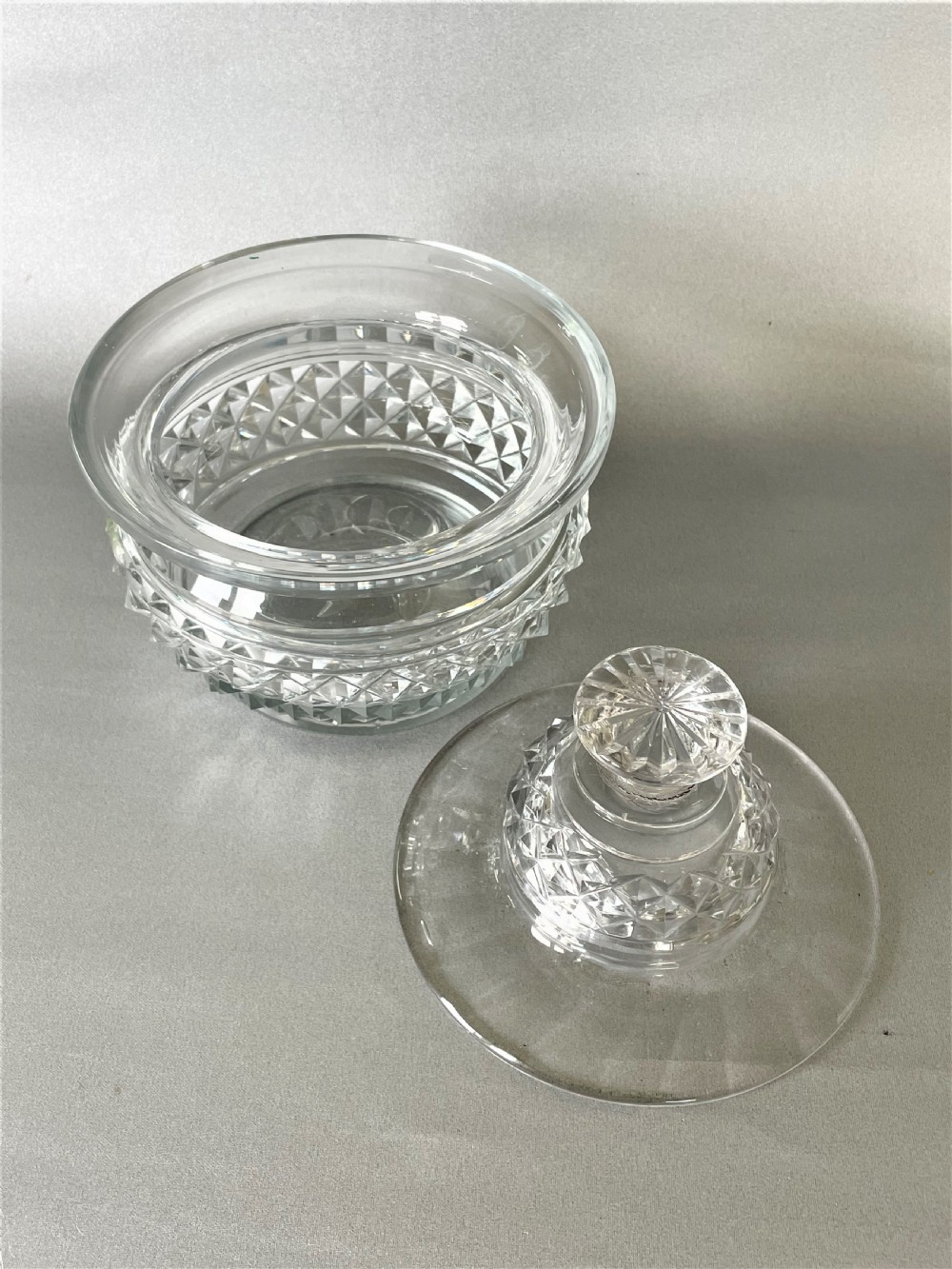 A fabulous Regency period cut glass butter dish View V