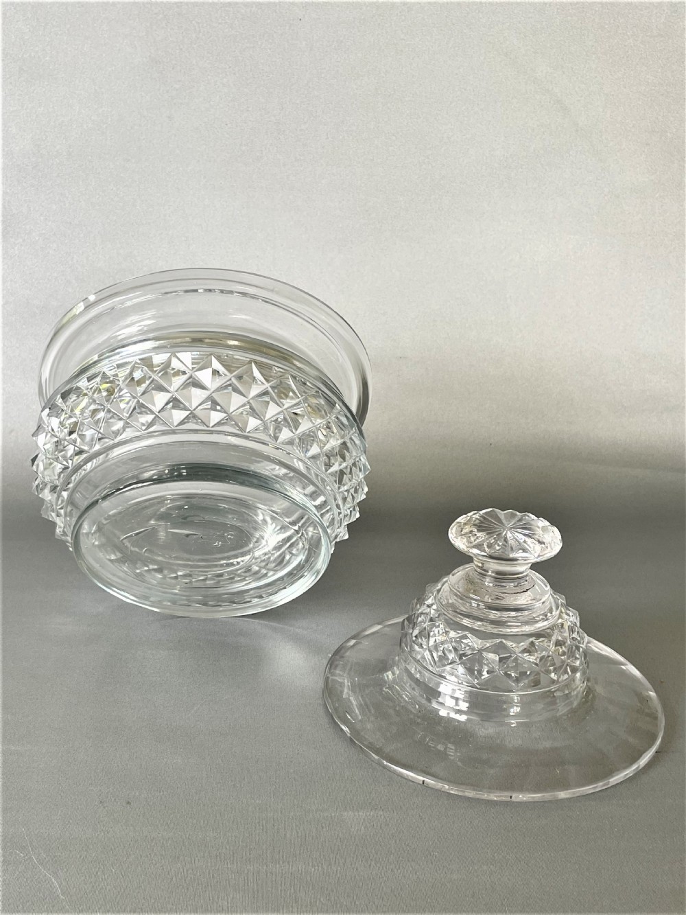 A fabulous Regency period cut glass butter dish View VI