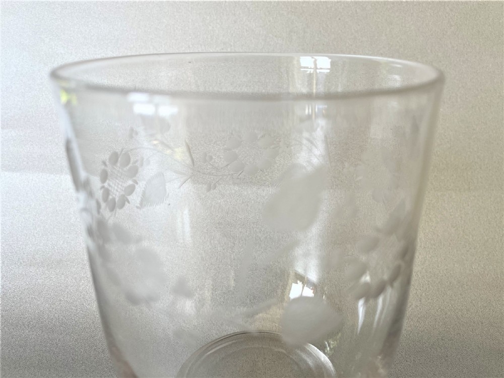 A gorgeous Georgian etched tea caddy bowl View III