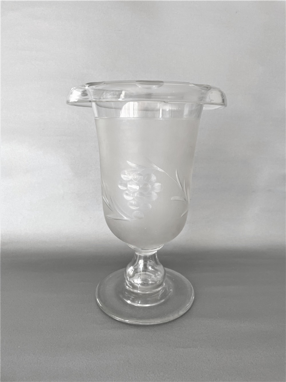 A handsome Victorian frosted celery vase