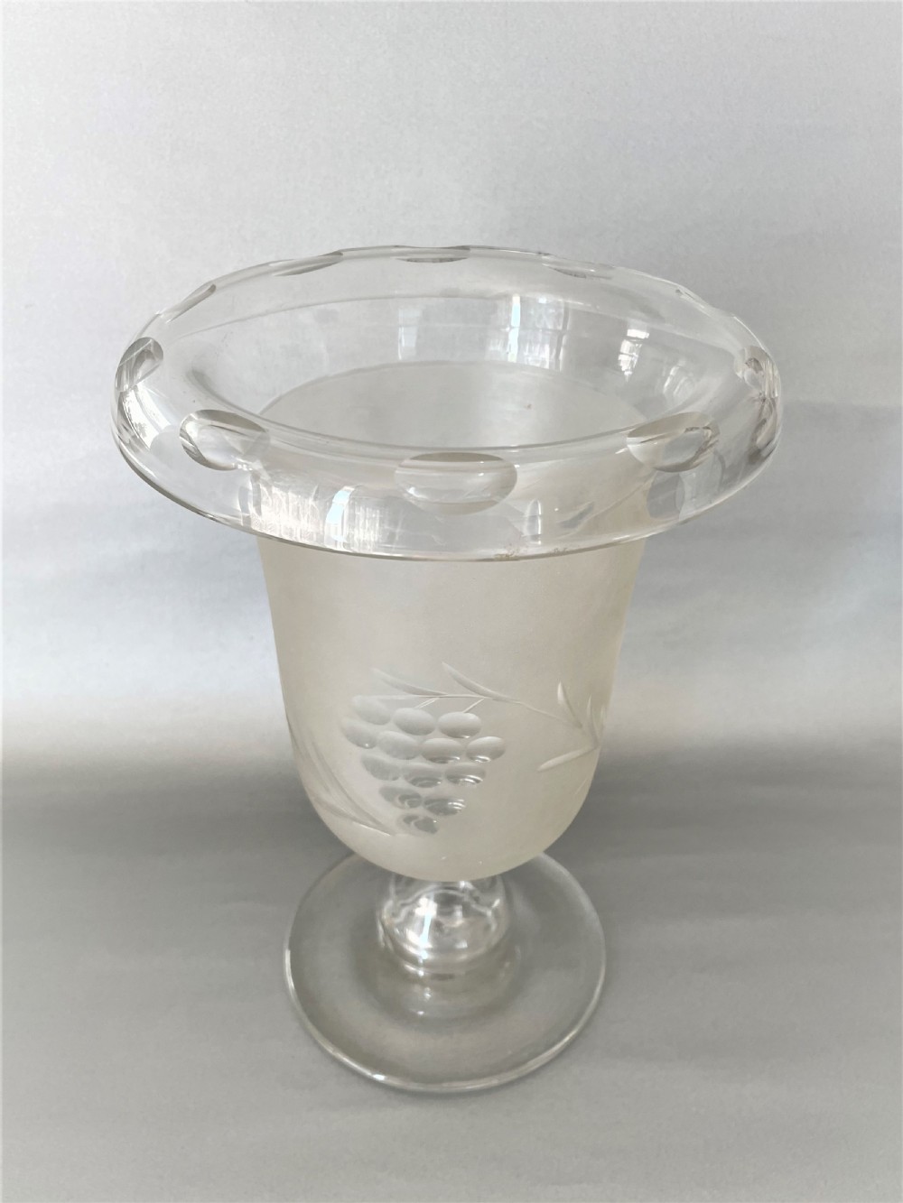 A handsome Victorian frosted celery vase View II