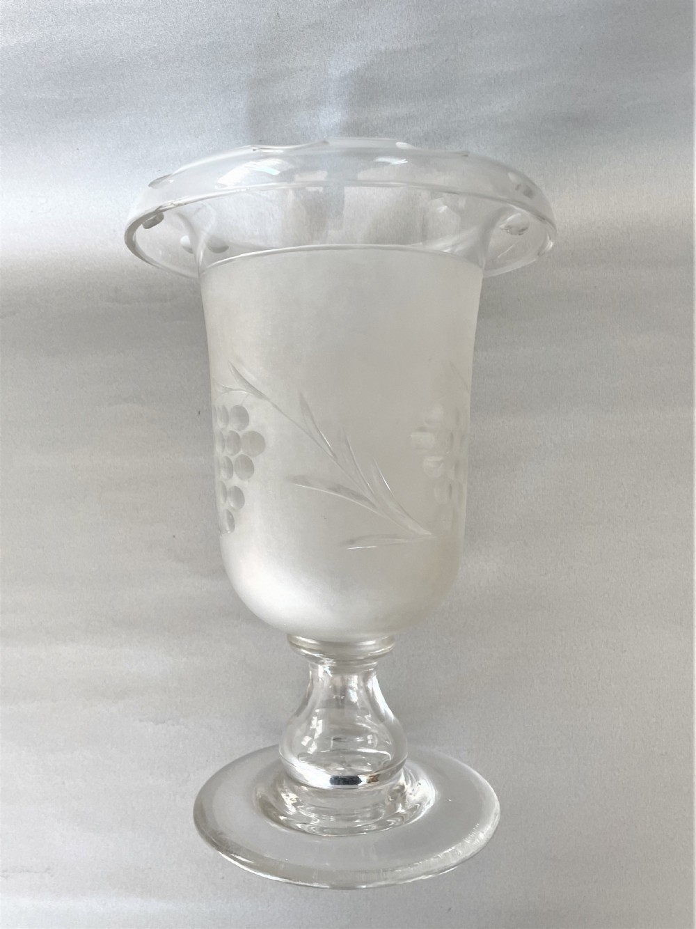 A handsome Victorian frosted celery vase View V
