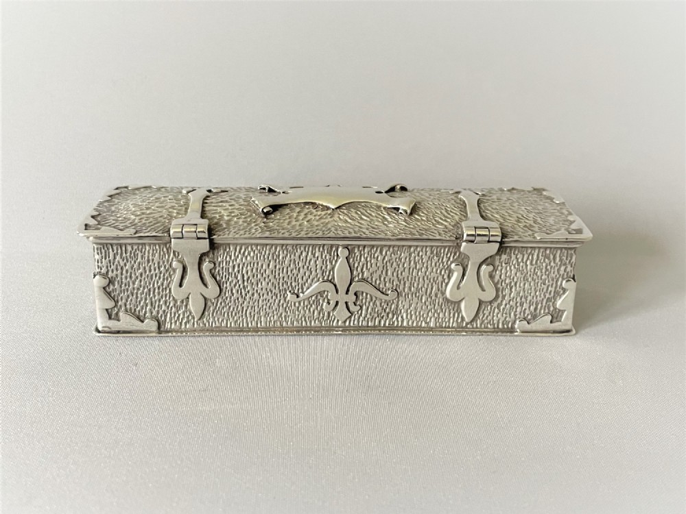 A fabulous Arts & Crafts silver trinket casket