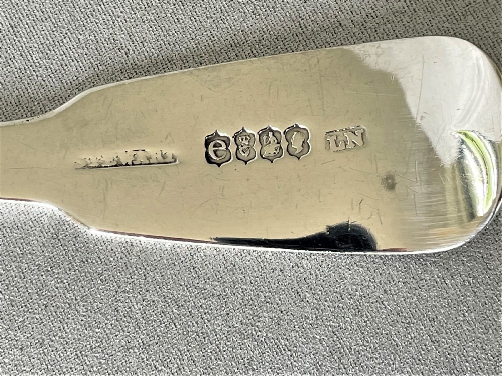 An unusual Irish silver rat-tail silver gravy ladle View IV