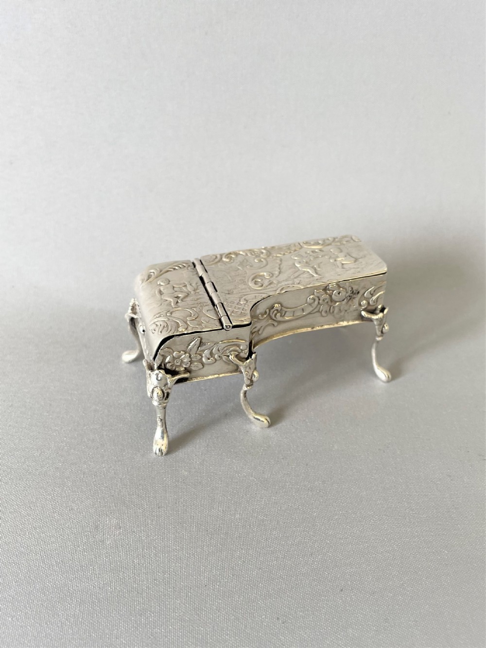 An extremely rare novelty silver table vesta