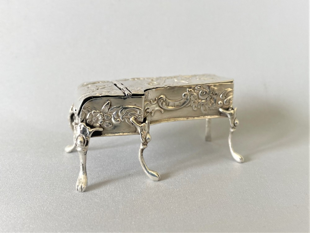 An extremely rare novelty silver table vesta View III