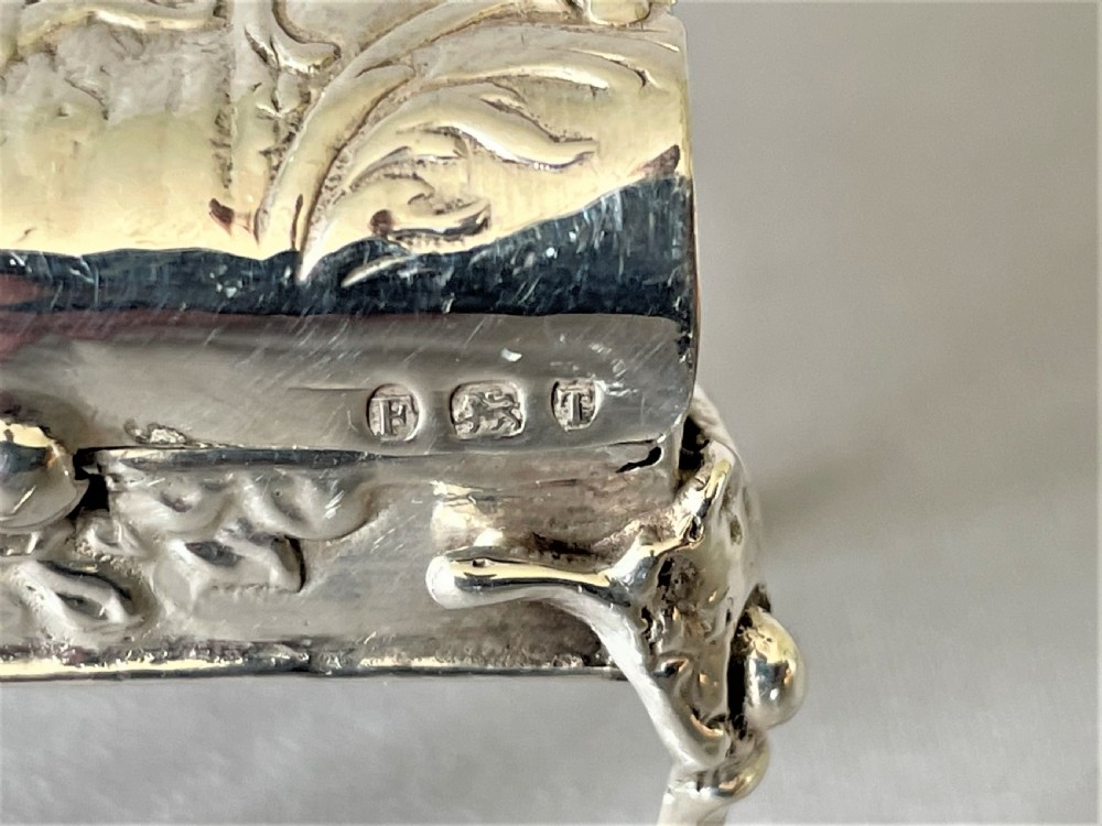 An extremely rare novelty silver table vesta View VII
