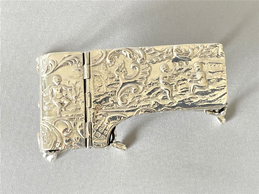 An extremely rare novelty silver table vesta View X