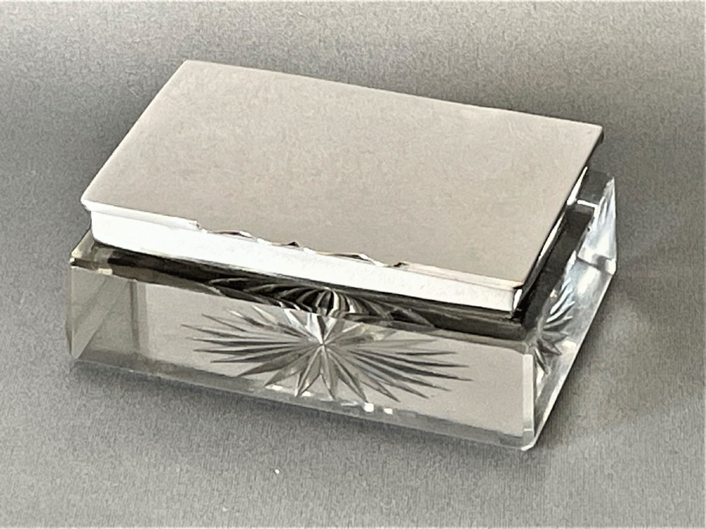 A Lovely Edwardian silver mounted double stamp dispenser View II