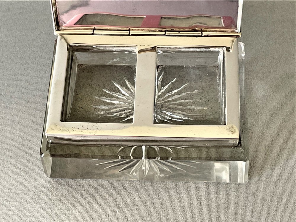 A Lovely Edwardian silver mounted double stamp dispenser View IV
