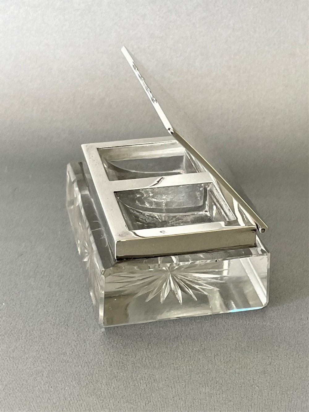 A Lovely Edwardian silver mounted double stamp dispenser View VI