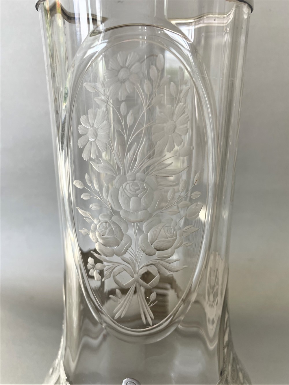 A fabulous Edwardian silver & glass flower vase View III