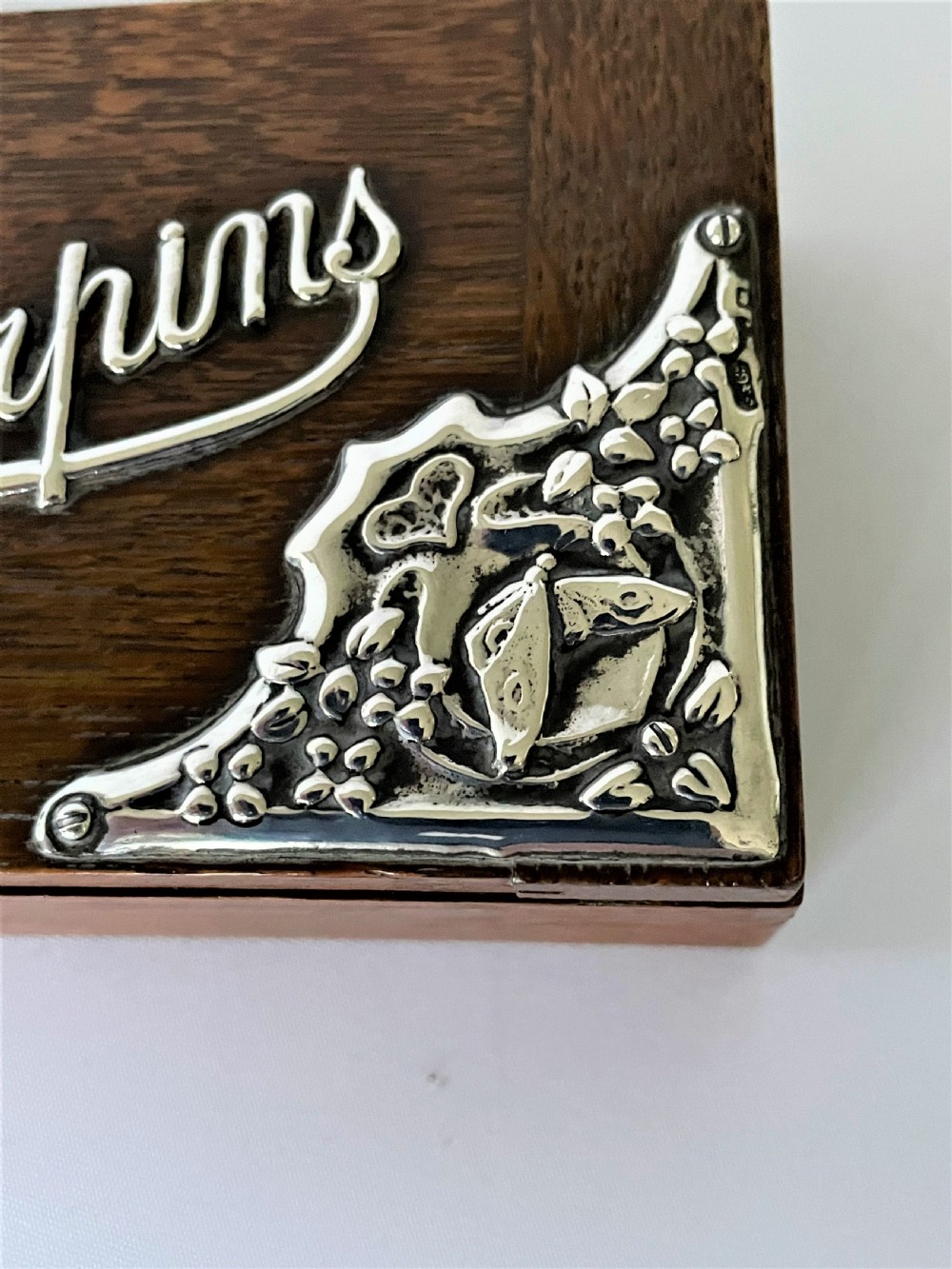 An Edwardian Silver Mounted Hairpins Box View II