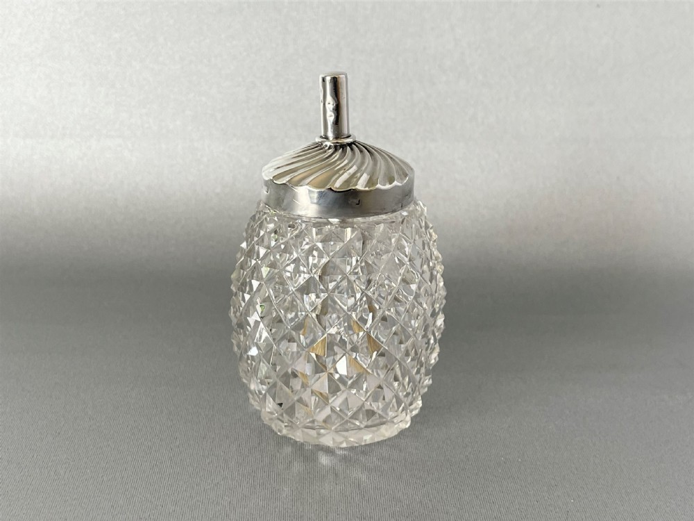 An unusual Victorian silver mounted glue pot