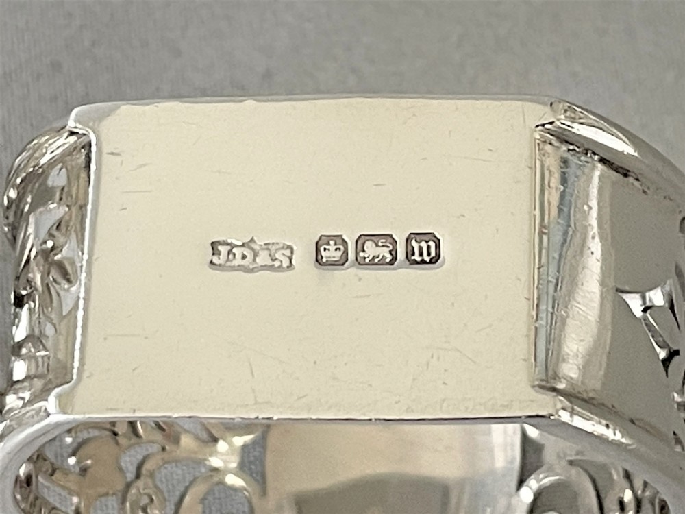 A Fabulous Pair Of Boxed, Pierced Silver Napkin Rings View VIII