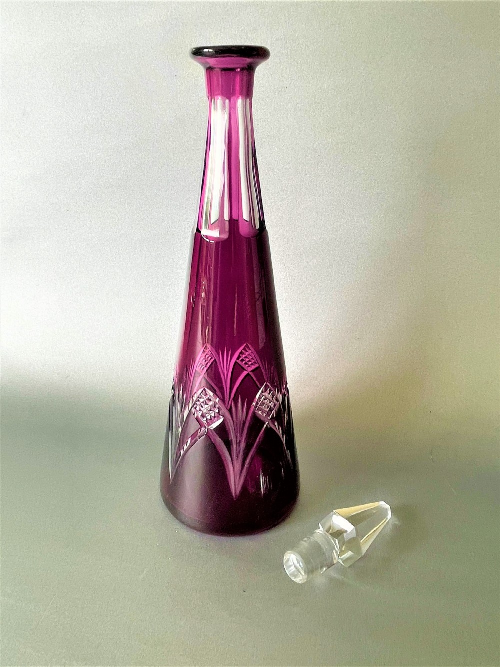 A gorgeous Nancy Crystal cut glass liqueur decanter View III