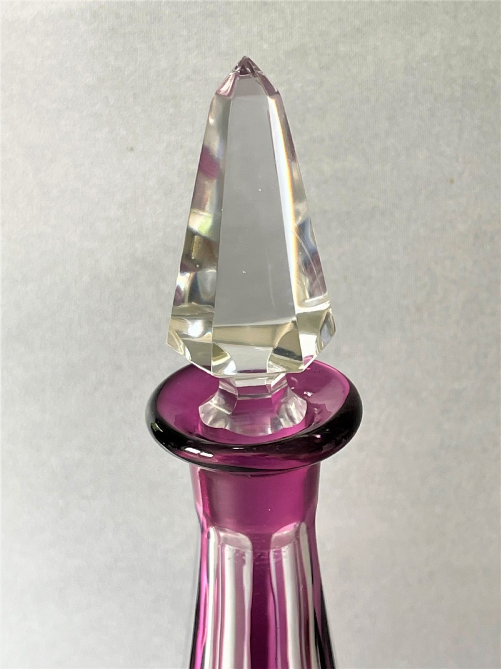 A gorgeous Nancy Crystal cut glass liqueur decanter View V