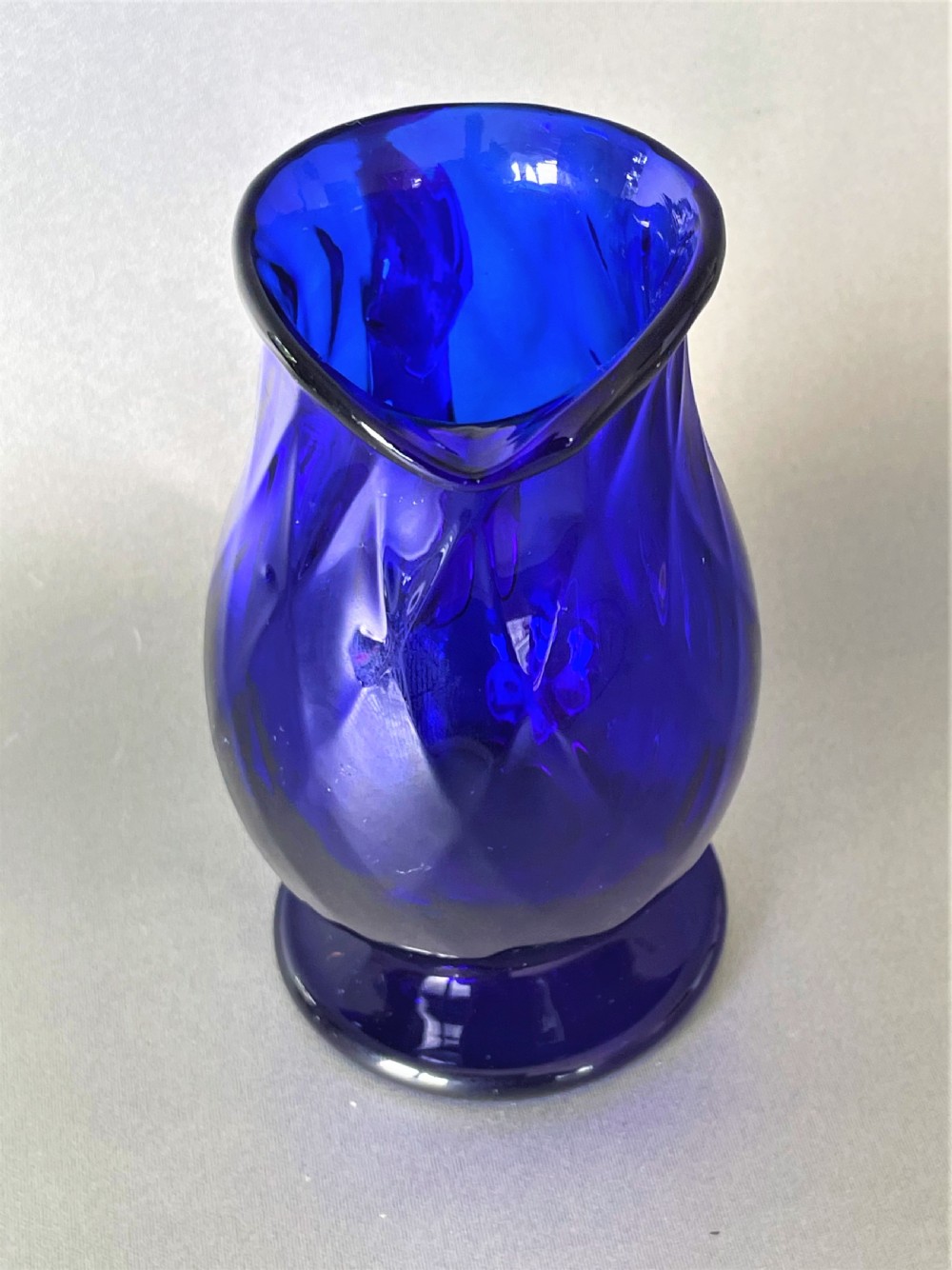 A gorgeous Victorian Bristol blue cream jug View II